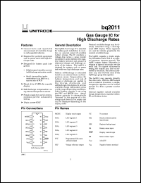 BQ2011SN-D118 Datasheet