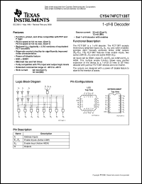 CY74FCT138ATQC Datasheet