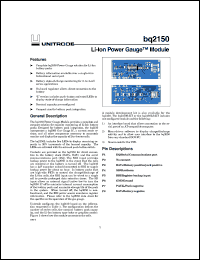 BQ2150LB-012 Datasheet