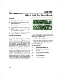BQ2110B-010 Datasheet