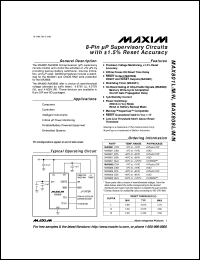 MAX6315US30D3-T Datasheet