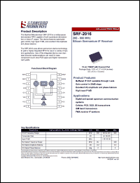 SRF-1016 Datasheet