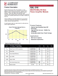 SXL-316-TR1 Datasheet