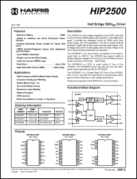HIP2500IP Datasheet