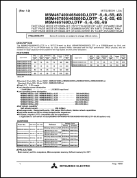 M5M467800DTP-5 Datasheet
