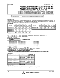 M5M465405DTP-6S Datasheet