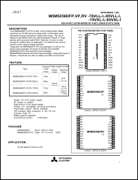 M5M5256DRV-70VLL-I Datasheet