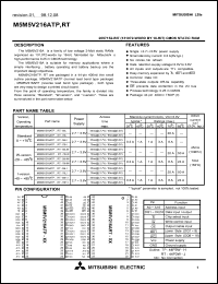 M5M5V216ART-70HW Datasheet
