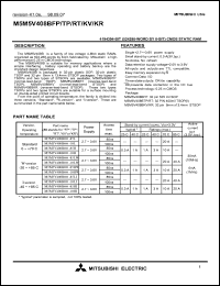 M5M5V408BTP-10HW Datasheet