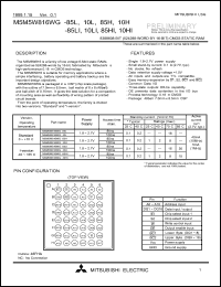 M5M5V816WG-10LI Datasheet