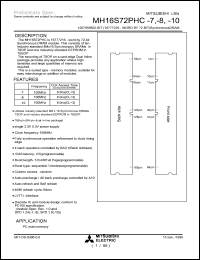 MH16S72PJB-8 Datasheet