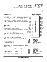 M5M4V64S40ATP-8A Datasheet