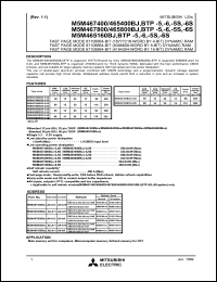 M5M467400BTP-6S Datasheet