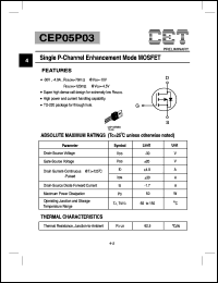 CEP05P03 Datasheet