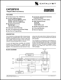 CAT28F010PI-90T Datasheet