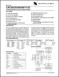 CAT25C09S16A-TE13 Datasheet