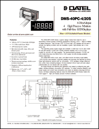 DMS-40PC-4/20S-24RH-I Datasheet