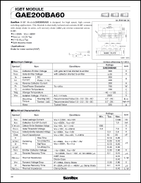 GAE200BA60 Datasheet