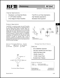 RF2047PCBA Datasheet