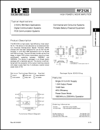 RF2126PCBA Datasheet