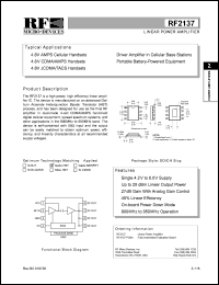 RF2137PCBA Datasheet