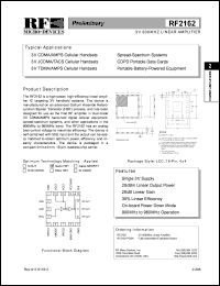 RF2162 Datasheet