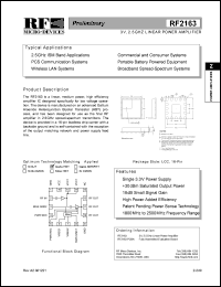 RF2163 Datasheet