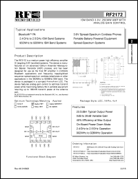 RF2172 Datasheet