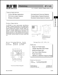 RF2189 Datasheet