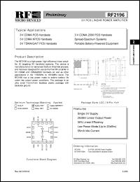 RF2196 Datasheet