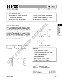 RF2307PCBA Datasheet
