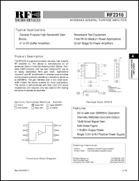 RF2310 Datasheet
