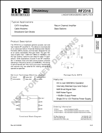 RF2318 Datasheet