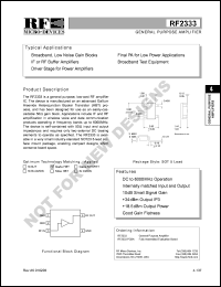 RF2333PCBA Datasheet