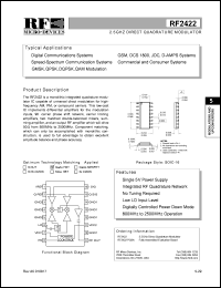 RF2422 Datasheet