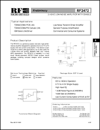 RF2472 Datasheet