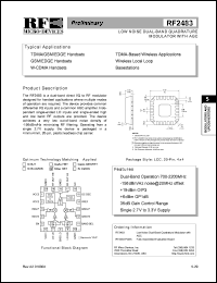 RF2483 Datasheet