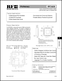 RF2489PCBA Datasheet
