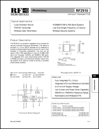 RF2510 Datasheet