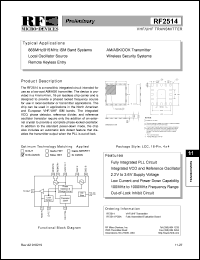 RF2514PCBA Datasheet