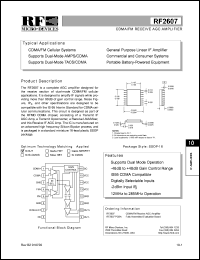 RF2607PCBA Datasheet