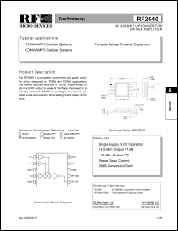 RF2640PCBA Datasheet