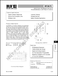 RF2670 Datasheet