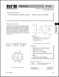 RF2681 Datasheet