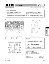 RF2721 Datasheet