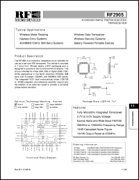 RF2905PCBA-M Datasheet