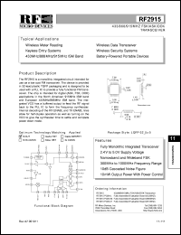 RF2915PCBA-H Datasheet