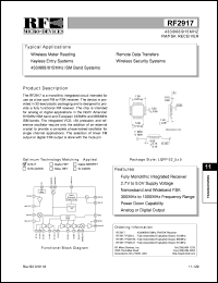 RF2917 Datasheet