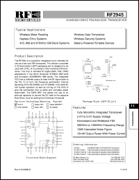 RF2945 Datasheet