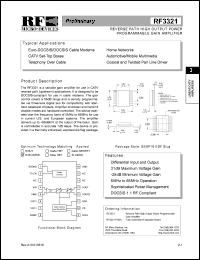 RF3321PCBA Datasheet